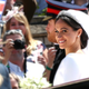 The Duke of Sussex and the Duchess of Sussex ride in the Ascot Landau carriage during the procession after getting married at St. George’s Chapel, Windsor Castle, on May 19, 2018, in Windsor, England.